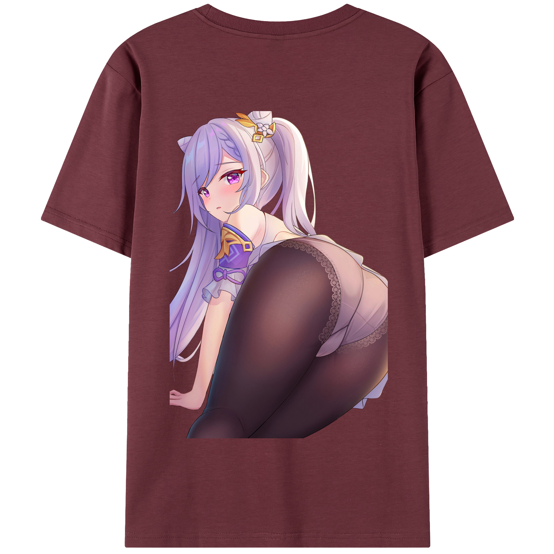 げんし神 刻晴 こくせい genshin Kokusei 綿100％半袖Tシャツ（背面プリント）